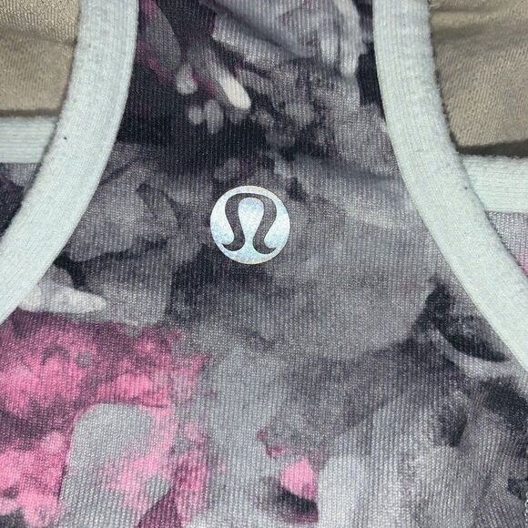 Lululemon Size 6 Crossback Tank Moody Mirage White Thin Straps Low Racer Back - Picture 12 of 12